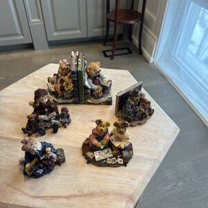 Yesterday People Bear Figurine Collection - Brown and Green